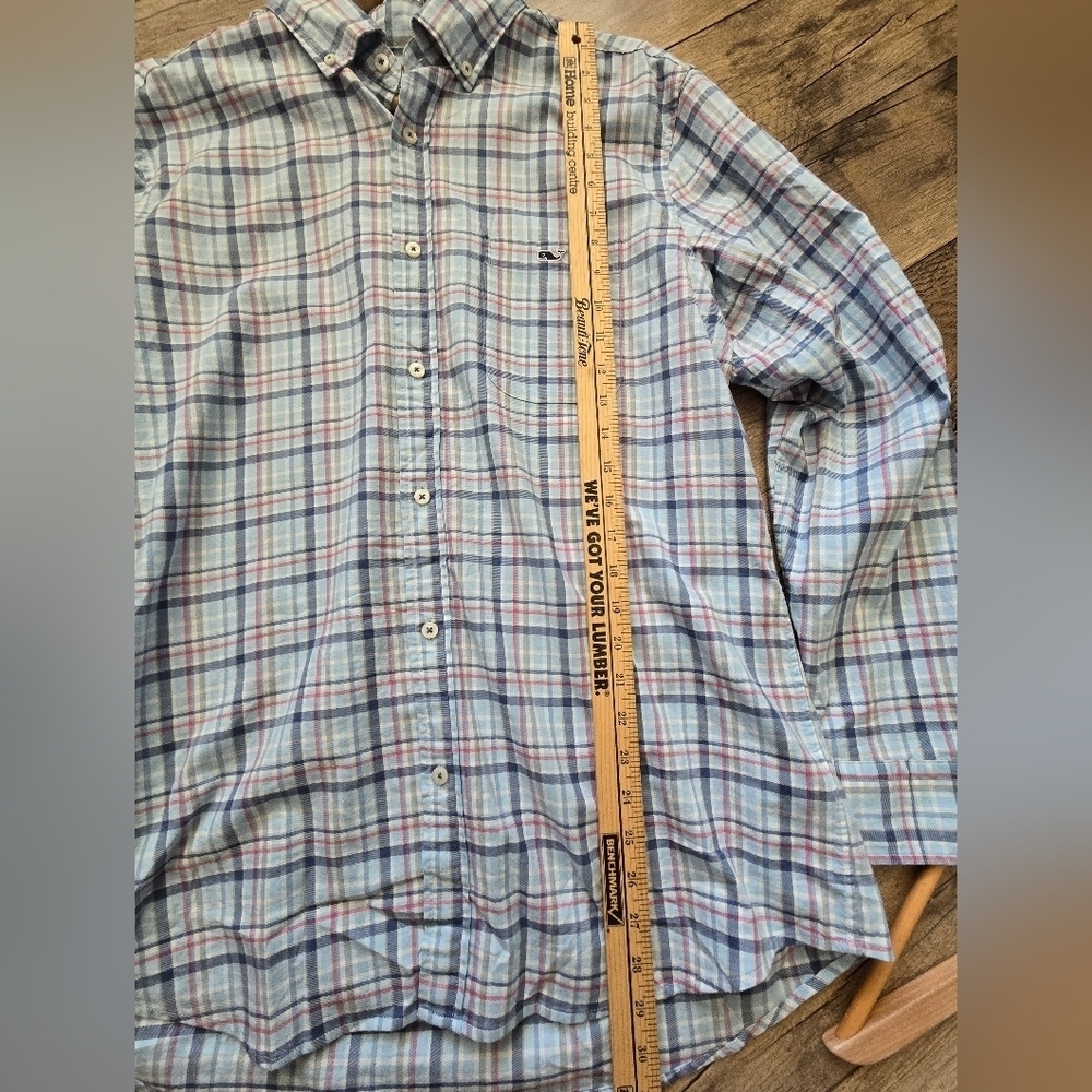 Vineyard Vines Mens Large Classic Fit Tucker Pink/blue Shirt - Picture 5 of 10